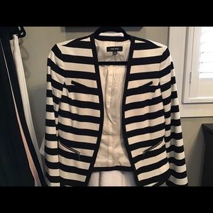 Black and white stripe jacket / blazer.